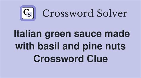 green sauce crossword clue